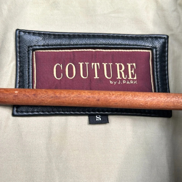 Couture Black Leather Lambskin Jacket - Picture 2 of 10